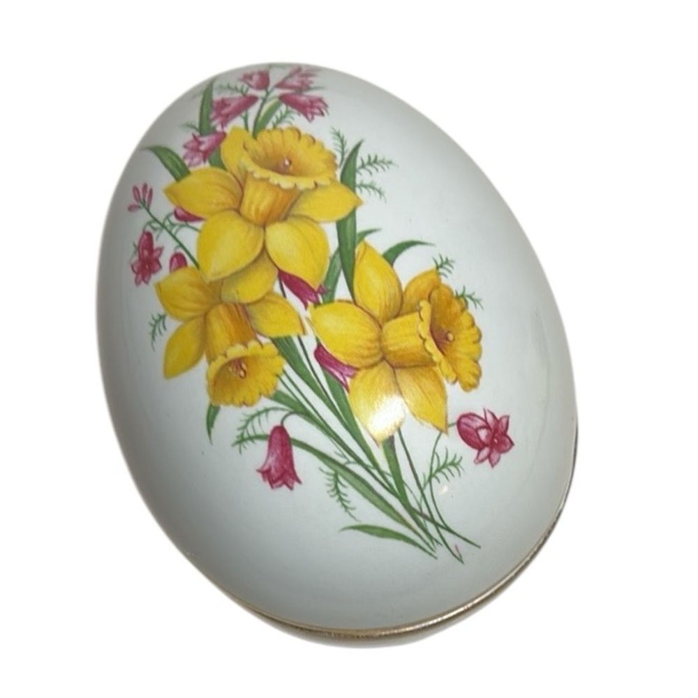 Fondeville Burleigh Ware England Egg Trinket Box